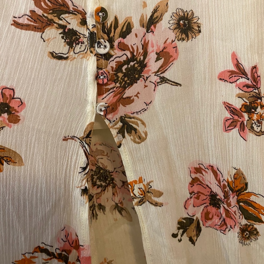 Dance & Marvel Floral Slit Maxi Skirt Ivory M NWT - Picture 6 of 10